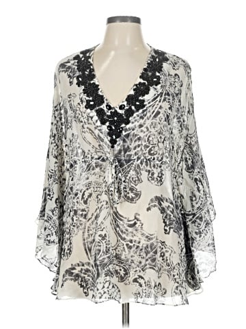 Lafayette 148 New York 3/4 Sleeve Silk Top (view 1)
