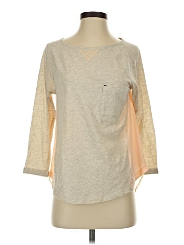 Little Yellow Button 3/4 Sleeve Top (view 1)