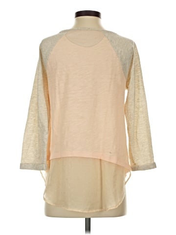 Little Yellow Button 3/4 Sleeve Top (view 2)