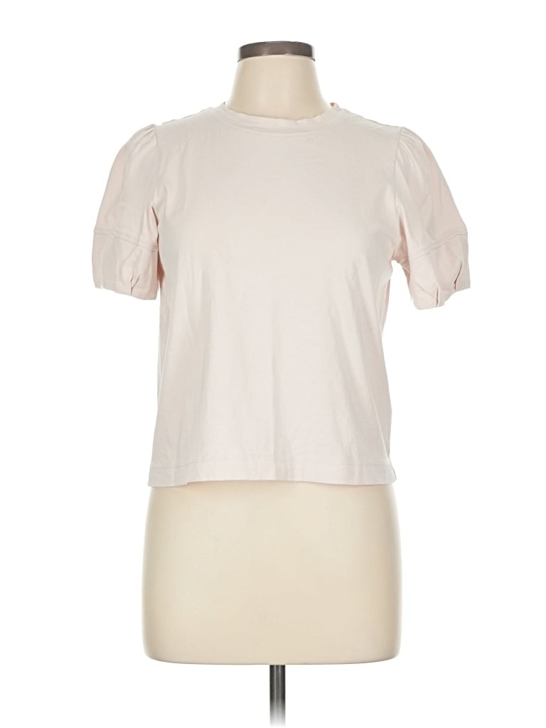 Pre-owned Rebecca Minkoff Short Sleeve Top Pink Mock Neckline Tops