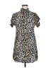Style Envy 100% Rayon Animal Print Brown Short Sleeve Blouse Size XL - photo 1