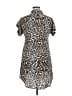 Style Envy 100% Rayon Animal Print Brown Short Sleeve Blouse Size XL - photo 2