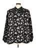 Torrid 100% Polyester Black Long Sleeve Blouse Size 3X Plus (3) - photo 1