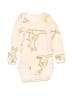 Carter's 100% Cotton Print Ivory Long Sleeve Onesie Size Preemie - photo 1