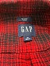 Gap 100% Cotton Plaid Red Long Sleeve Button-Down Shirt Size M - photo 7