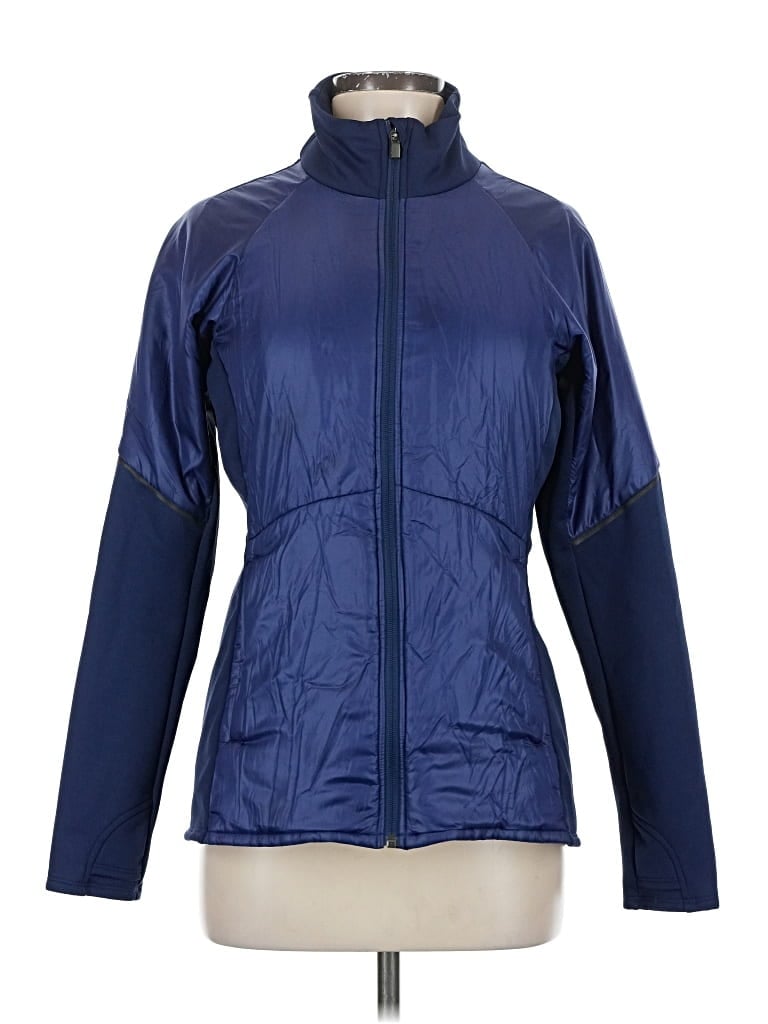 Pre-owned Athleta Track Jacket In Blue