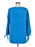 Lands' End 100% Polyester Blue 3/4 Sleeve Blouse Size 8 - photo 2