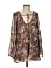 By Together 100% Polyester Brown 3/4 Sleeve Blouse Size S - photo 1