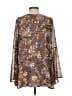 By Together 100% Polyester Brown 3/4 Sleeve Blouse Size S - photo 2