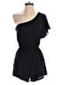 DR2 100% Polyester Solid Black Romper Size XS - photo 1