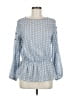 Waverly Grey Blue 3/4 Sleeve Blouse Size M - photo 1