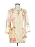 Chico's 100% Polyester Ivory 3/4 Sleeve Blouse Size Med (1) - photo 1