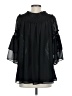 Max Studio 100% Polyester Black 3/4 Sleeve Blouse Size SmEstimated - photo 2