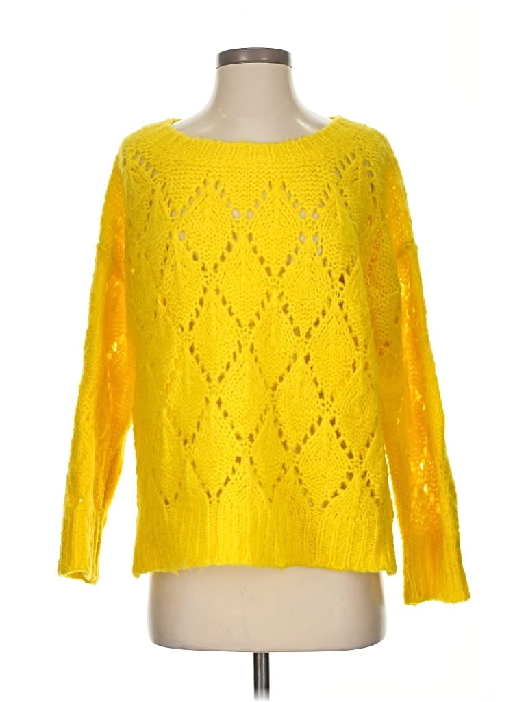Pre-owned Sleeping On Snow Wool Pullover Sweater In Yellow