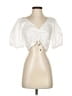 Pinko White Short Sleeve Blouse Size 4 - photo 1