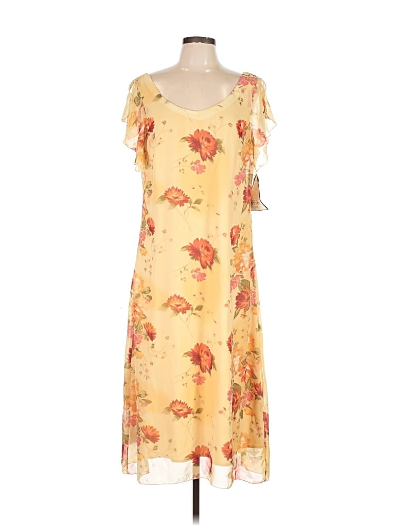 Pre-owned Mary Mcfadden Casual Dress In Yellow