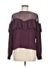 Express 100% Polyester Burgundy Long Sleeve Blouse Size M - photo 1