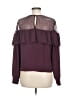Express 100% Polyester Burgundy Long Sleeve Blouse Size M - photo 2