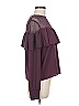 Express 100% Polyester Burgundy Long Sleeve Blouse Size M - photo 4