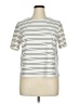 MELLODAY Stripes Ivory Short Sleeve Turtleneck Size XL - photo 1