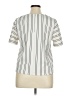 MELLODAY Stripes Ivory Short Sleeve Turtleneck Size XL - photo 2