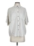 OAT 100% Lyocell Solid Gray Short Sleeve Button-Down Shirt Size XS - photo 1