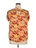 Torrid 100% Rayon Orange Short Sleeve Blouse Size 1X Plus (1) - photo 1