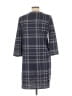 Reference Point Plaid Gray Casual Dress Size L - photo 2