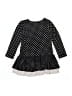 Aqua Polka Dots Black Dress Size 6 - photo 2