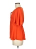 HD in Paris Solid Orange Short Sleeve Blouse Size 6 - photo 5