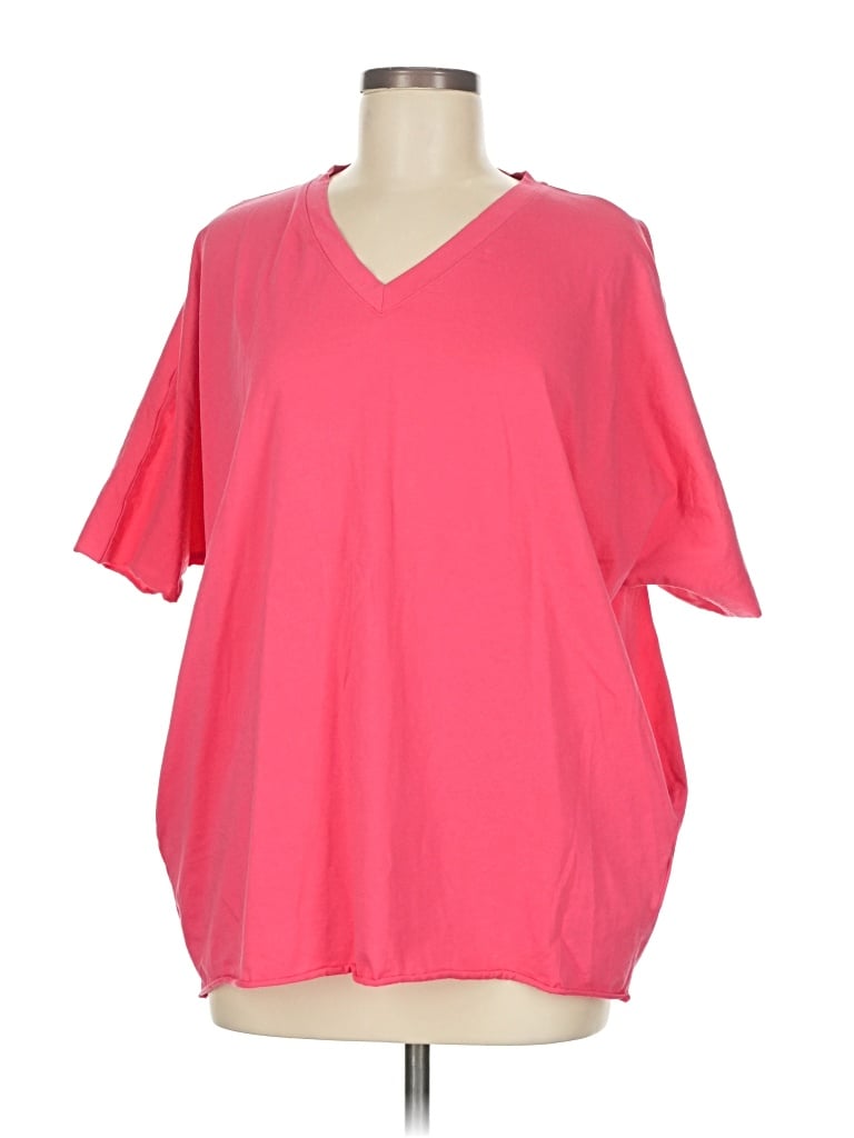Pre-owned Planet By Lauren G Short Sleeve Blouse In Pink