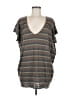 Max Studio Gray Short Sleeve T-Shirt Size M - photo 1