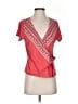 Lucky Brand Red Short Sleeve Top Size S - photo 1