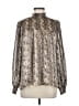 J by Joie 100% Polyester Animal Print Silver Long Sleeve Blouse Size M - photo 1