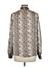 J by Joie 100% Polyester Animal Print Silver Long Sleeve Blouse Size M - photo 2