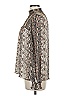 J by Joie 100% Polyester Animal Print Silver Long Sleeve Blouse Size M - photo 5