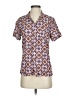 Assorted Brands 100% Viscose Print Brown Purple Short Sleeve Blouse Size S - photo 1