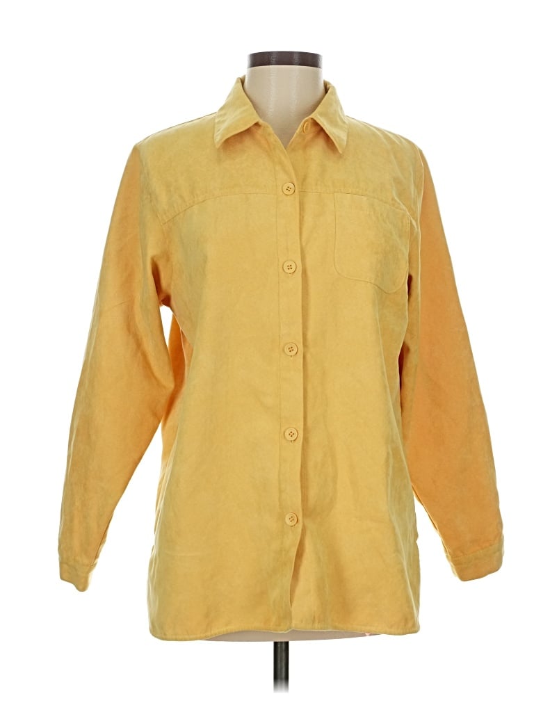 Pre-owned Relativity 3/4 Sleeve Blouse In Yellow