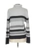 Studio Works Stripes Gray Turtleneck Sweater Size L - photo 2