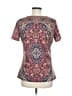 Assorted Brands 100% Polyester Red Burgundy Short Sleeve Blouse Size M - photo 2