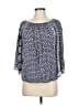 Liza Byrd 100% Polyester Blue 3/4 Sleeve Blouse Size M - photo 1