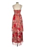 Crystal Doll 100% Polyester Floral Red Cocktail Dress Size 9 - photo 2
