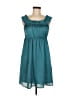 Theme 100% Polyester Solid Teal Casual Dress Size M - photo 1