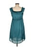 Theme 100% Polyester Solid Teal Casual Dress Size M - photo 2