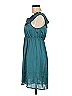 Theme 100% Polyester Solid Teal Casual Dress Size M - photo 5