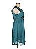 Theme 100% Polyester Solid Teal Casual Dress Size M - photo 4