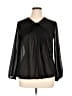 Studio M 100% Polyester Black Long Sleeve Blouse Size XL - photo 1