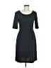 Connected Apparel Solid Black Casual Dress Size 8 - photo 1