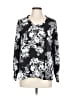 Counterparts 100% Polyester Black Long Sleeve Blouse Size L - photo 1