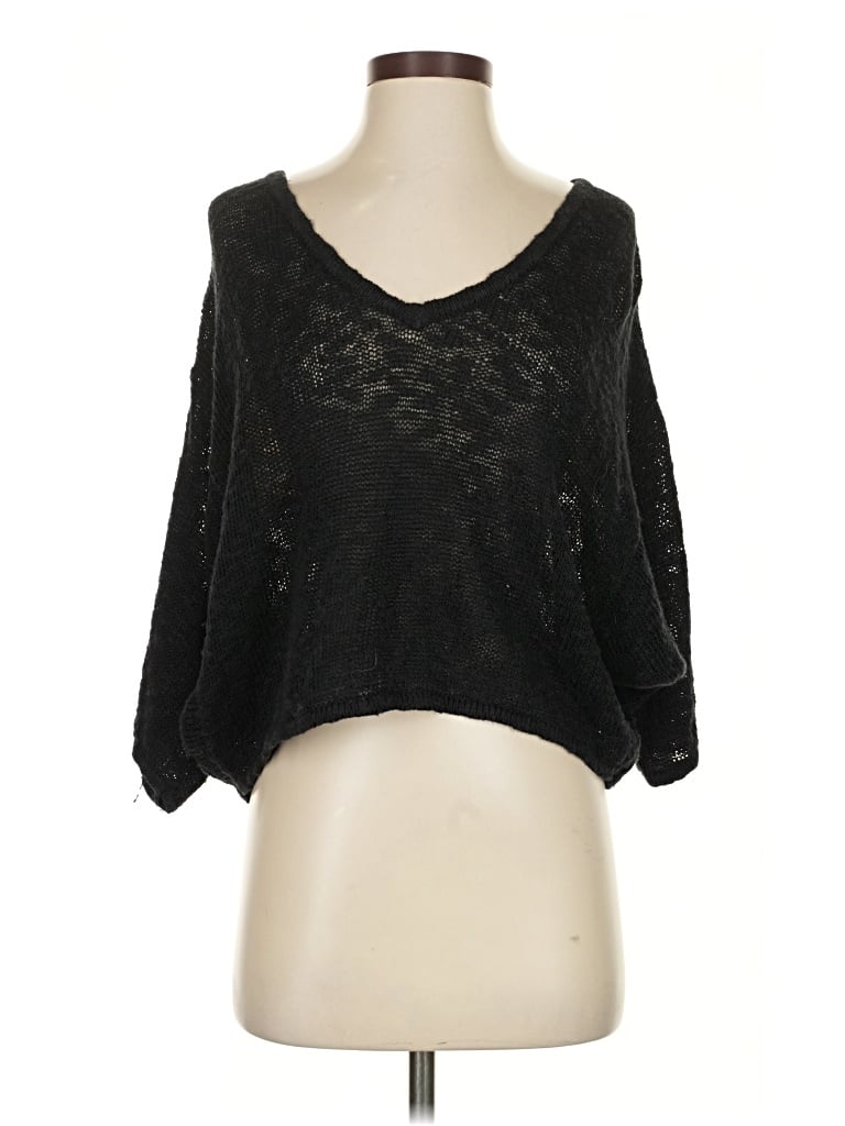 Pre-owned Knitted & Knotted Pullover Sweater In Black